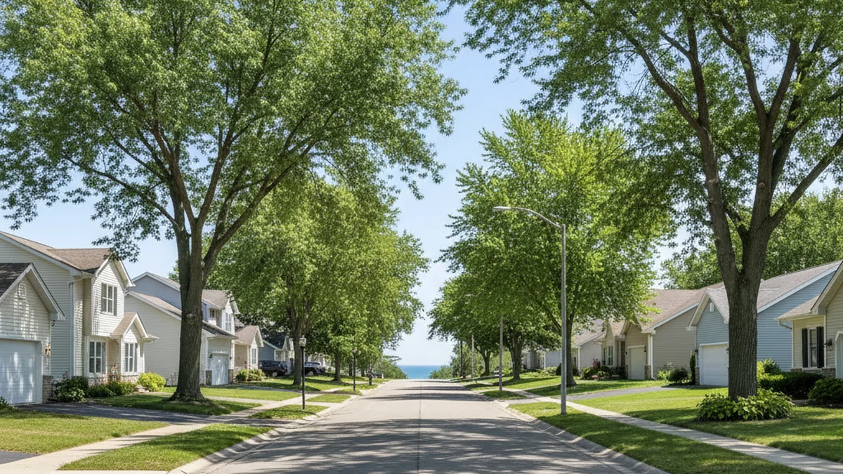 Kenosha Wisconsin residential neighborhood Kenosha County southeast Wisconsin suburban homes